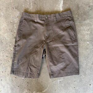 Volcom Brown Baggy Shorts • Size 34 • Skater Streetwear • Y2K Summer